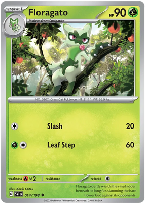 Floragato Scarlet & Violet Base Set Pokemon Card Single