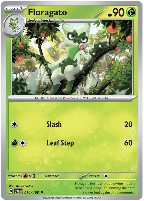 Floragato Scarlet & Violet Base Set Pokemon Card Single