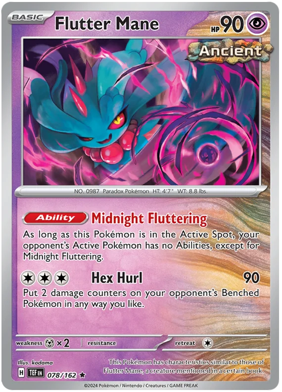 Flutter Mane Temporal Forces Pokemon Single 078/162