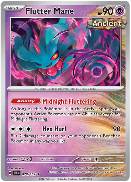 Flutter Mane Temporal Forces Pokemon Single 078/162