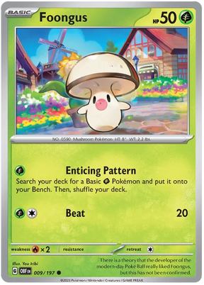 Foongus Obsidian Flames Single Pokemon Card