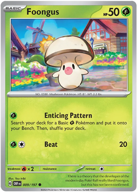 Foongus Obsidian Flames Single Pokemon Card