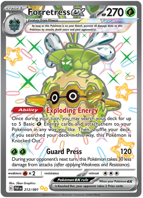 Forretress ex Paldean Fates Pokemon Card Single 212/091
