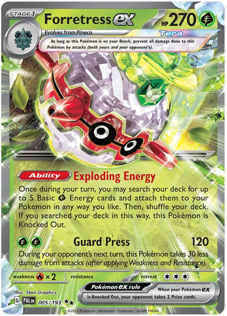 Forretress ex Paldea Evolved Single Pokemon Card