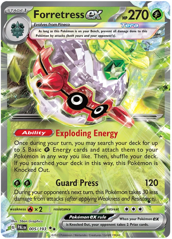 Forretress ex Paldea Evolved Single Pokemon Card