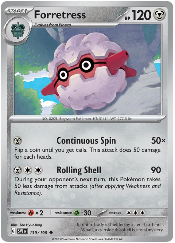 Forretress Scarlet & Violet Base Set Pokemon Card Single