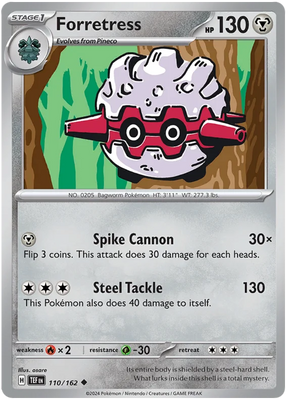 Forretress Temporal Forces Pokemon Single 110/162