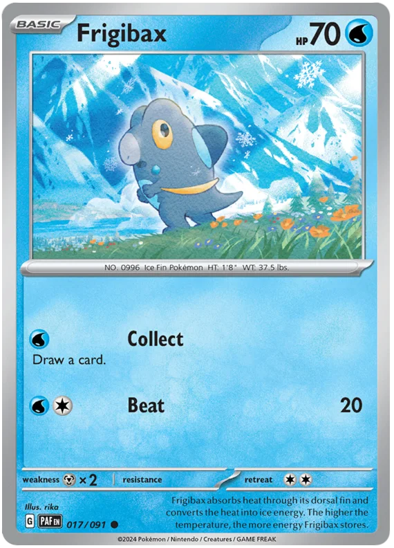 Frigibax Paldean Fates Pokemon Card Single 017/091