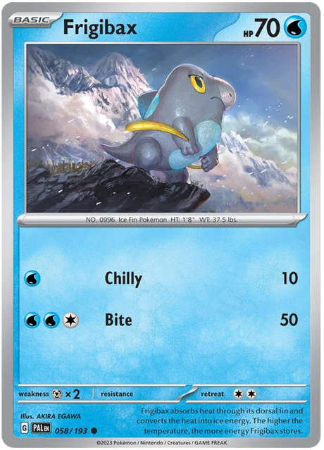 Frigibax 058 Paldea Evolved Single Pokemon Card