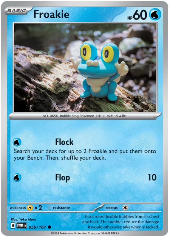 Froakie Twilight Masquerade Pokemon Single 056/167