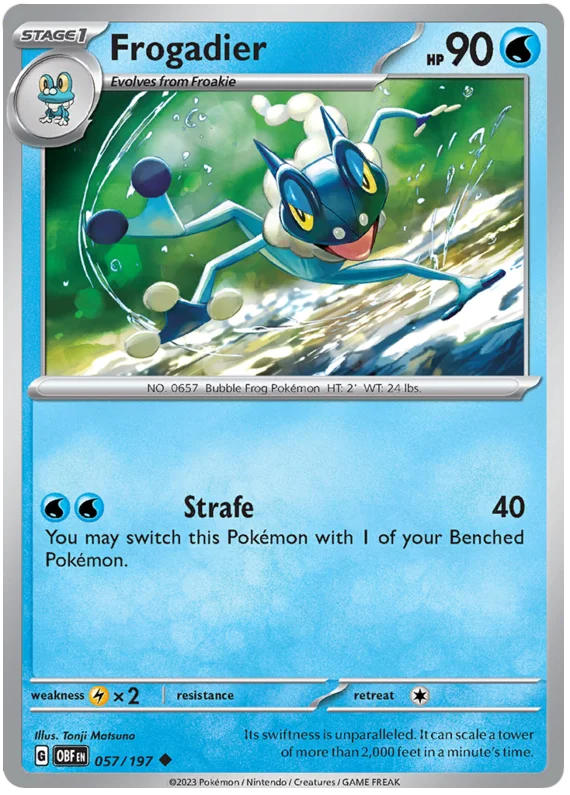 Frogadier Obsidian Flames Single Pokemon Card