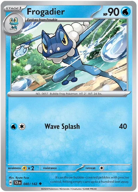 Frogadier Stellar Crown Pokemon Single Card 040/142