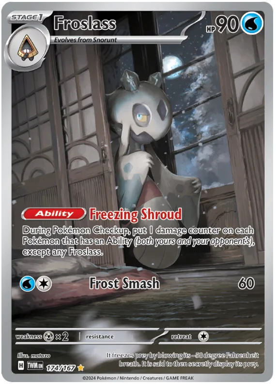 Froslass (Illustration Rare) Twilight Masquerade Pokemon Single 174/167