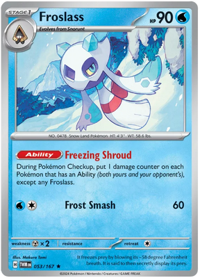Froslass Twilight Masquerade Pokemon Single 053/167