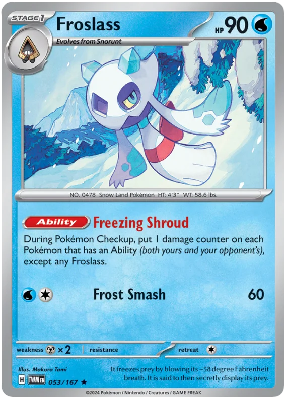 Froslass Twilight Masquerade Pokemon Single 053/167