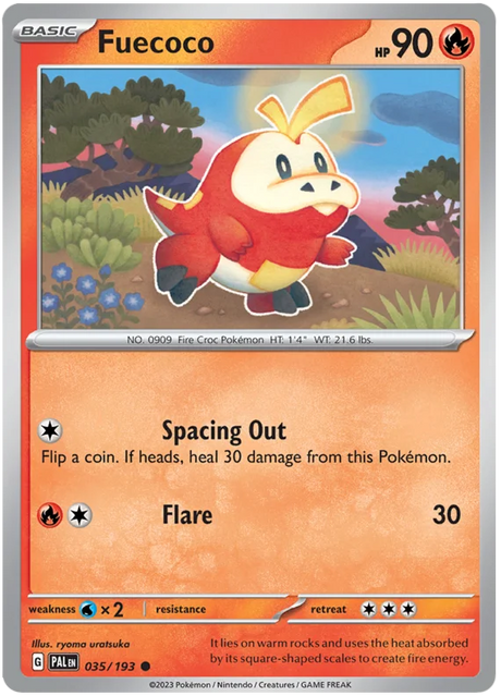 Fuecoco 035 Paldea Evolved Single Pokemon Card