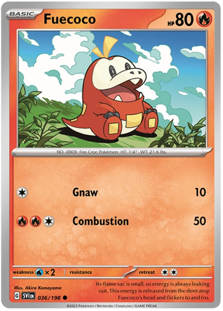 Fuecoco Scarlet & Violet Base Set Pokemon Card Single