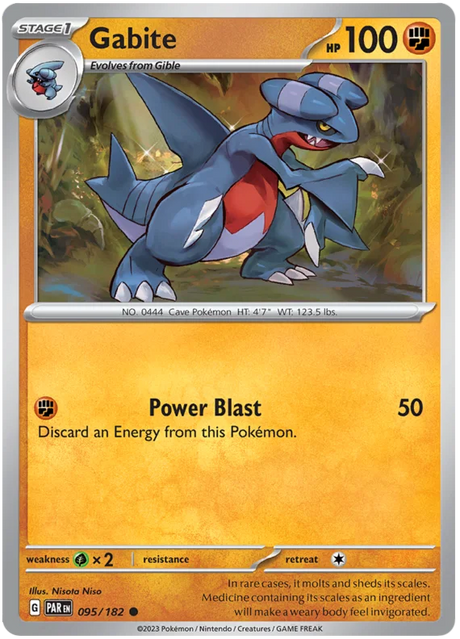 Gabite Paradox Rift Single Pokemon Card 095/182