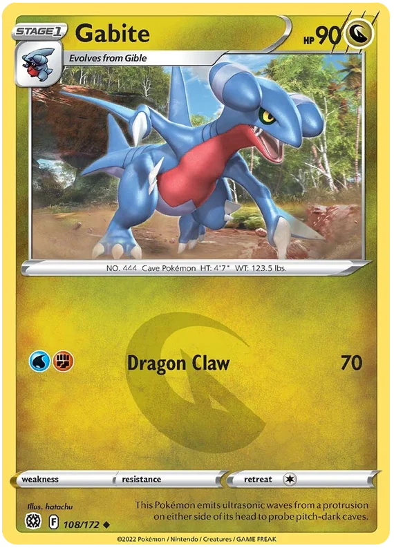 Gabite Brilliant Stars Pokemon Card Singles 108/172