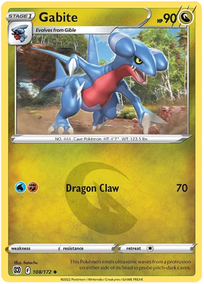 Gabite Brilliant Stars Pokemon Card Singles 108/172