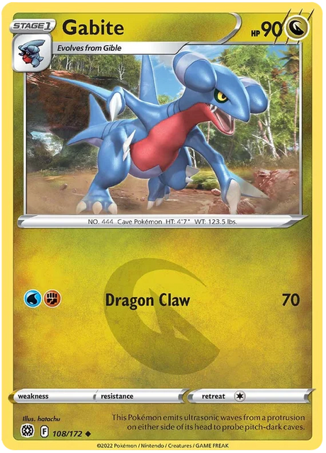 Gabite Brilliant Stars Pokemon Card Singles 108/172