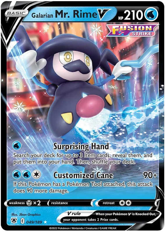 Galarian Mr. Rime V Astral Radiance Pokemon Card Singles 049/189