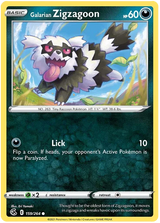 Galarian Zigzagoon Fusion Strike Pokemon Card Singles 159/264