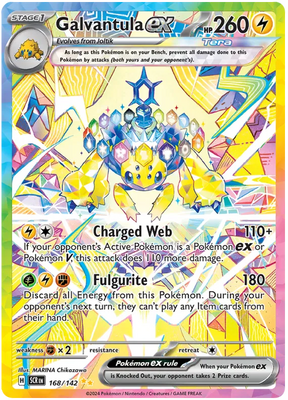 Galvantula ex Special Illustration Rare Stellar Crown Pokemon Single Card 168/142