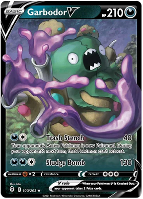 Garbodor V 100/203 - Pokemon TCG Evolving Skies card