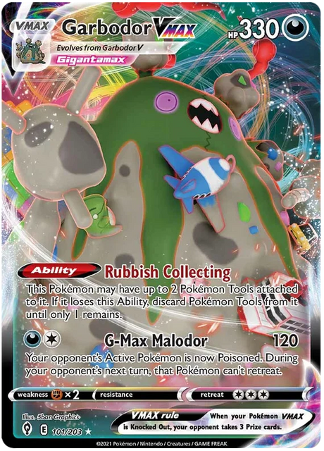 Garbodor VMAX 101/203 - Pokemon TCG Evolving Skies card