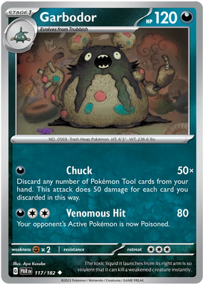 Garbodor Paradox Rift Single Pokemon Card 117/182