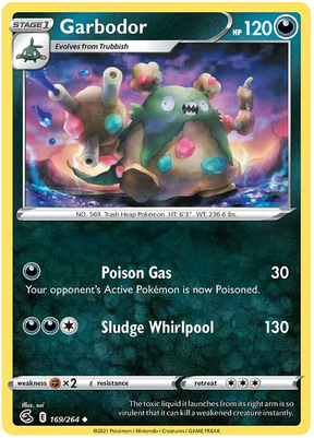Garbodor Fusion Strike Pokemon Card Singles 169/264