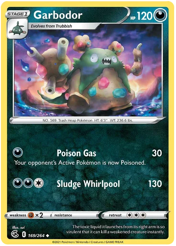Garbodor Fusion Strike Pokemon Card Singles 169/264