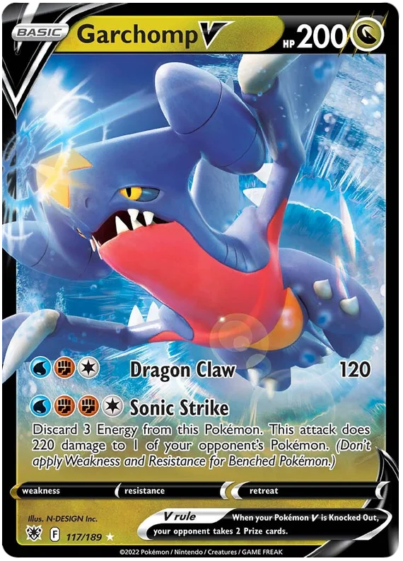 Garchomp V Astral Radiance Pokemon Card Singles 117/189