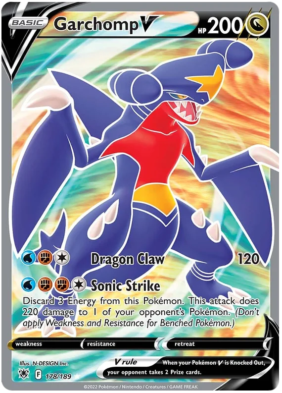 Garchomp V Astral Radiance Pokemon Card Singles 178/189
