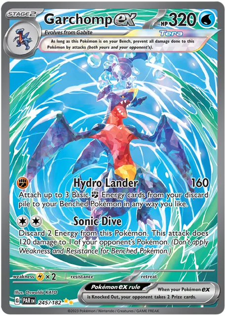 Garchomp ex Special Illustration Rare Paradox Rift Single Pokemon Card 245/182