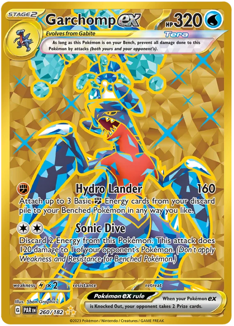 Garchomp ex Gold Paradox Rift Single Pokemon Card 260/182
