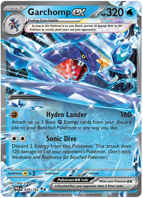 Garchomp ex Paradox Rift Single Pokemon Card 038/182