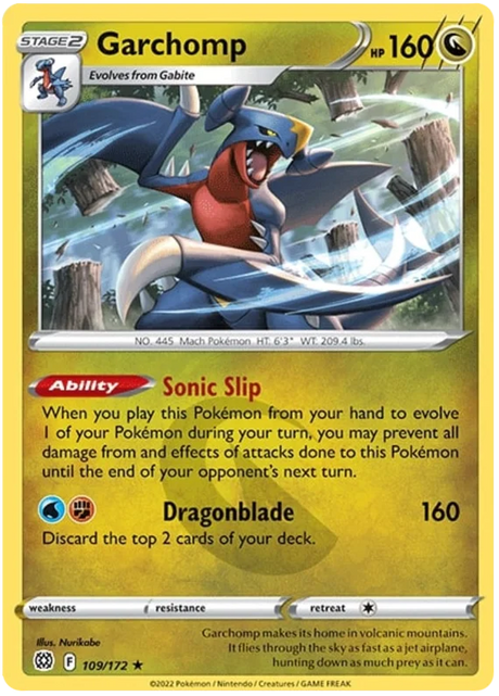 Garchomp Brilliant Stars Pokemon Card Singles 109/172
