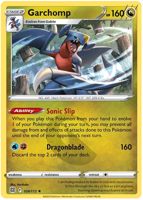 Garchomp Brilliant Stars Pokemon Card Singles 109/172