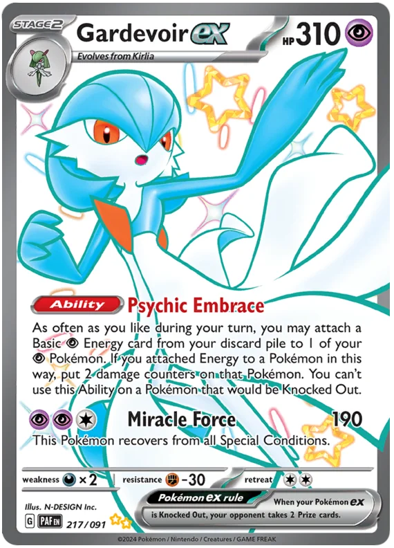 Gardevoir ex Paldean Fates Pokemon Card Single 217/091