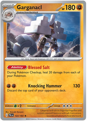 Garganacl Paldea Evolved Single Pokemon Card