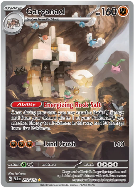 Garganacl Illustration Rare Paradox Rift Single Pokemon Card 202/182