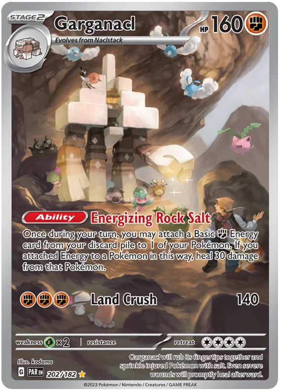 Garganacl Illustration Rare Paradox Rift Single Pokemon Card 202/182