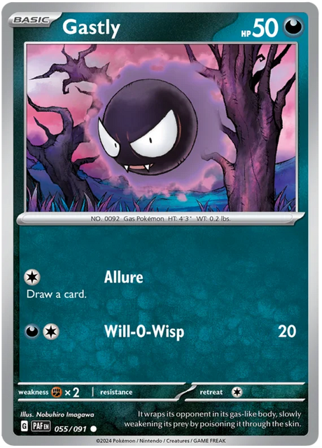 Gastly Paldean Fates Pokemon Card Single 055/091
