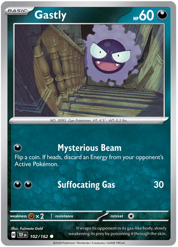 Gastly Temporal Forces Pokemon Single 102/162