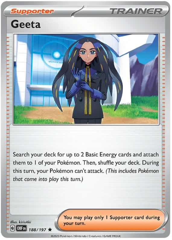 Geeta Obsidian Flames Single Pokemon Card
