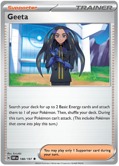 Geeta Obsidian Flames Single Pokemon Card
