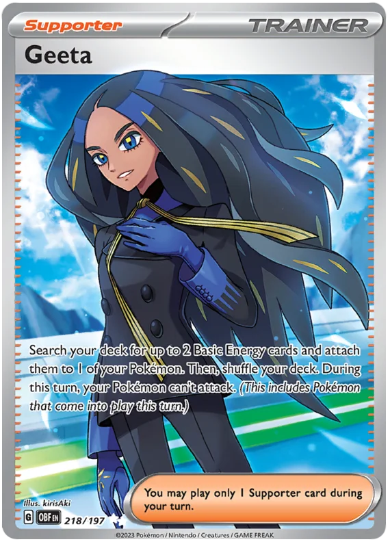 Geeta Full Art Obsidian Flames Single Pokemon Card