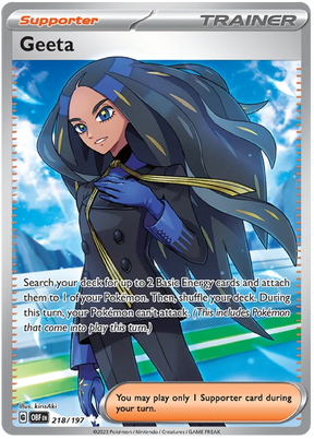 Geeta Full Art Obsidian Flames Single Pokemon Card
